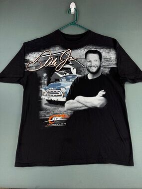 Black Short‑Sleeve Crewneck T‑Shirt with Signature Graphic